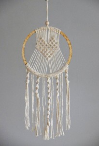 Makrama ozdoba na ścianę, łapacz snów - Naturalne Serce