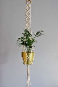 Kwietnik wiszący makrama Zig-Zag Naturalny