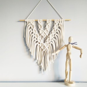 Makrama ozdoba na ścianę - Kolor Naturalny "Debiut"