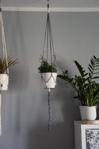 Wiszący kwietnik Flower HENDI -  Szary/Naturalny