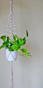 Kwietnik makrama Naturalny/ Sznurek skręcany