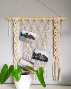 Makrama ramka na zdjęcia, dekoracja