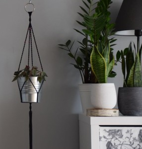 Kwietnik Flower HENDI - Czarny koraliki