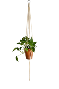 Kwietnik wiszący makrama Naturalny minimalistic 