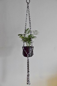 Kwietnik makrama Flower HENDI - Szachownica
