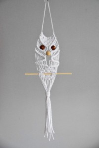 Makrama- LOVE2ROPE - Sowa Biała