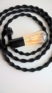 Lampka BRAID Czarna z włącznikiem
