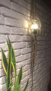 Lampa makramowa HENDI - Juta