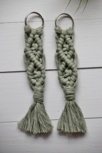 Zawieszka makrama - LOVE2ROPE - Oliwka