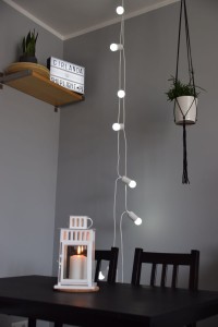 Girlanda na zamówienie 4,5 m - 10xE27 - kabel w oplocie - wewnętrzna biała