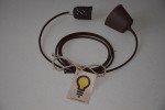 Lampa wisząca COTTON - oprawka bawełniana - brązowa 